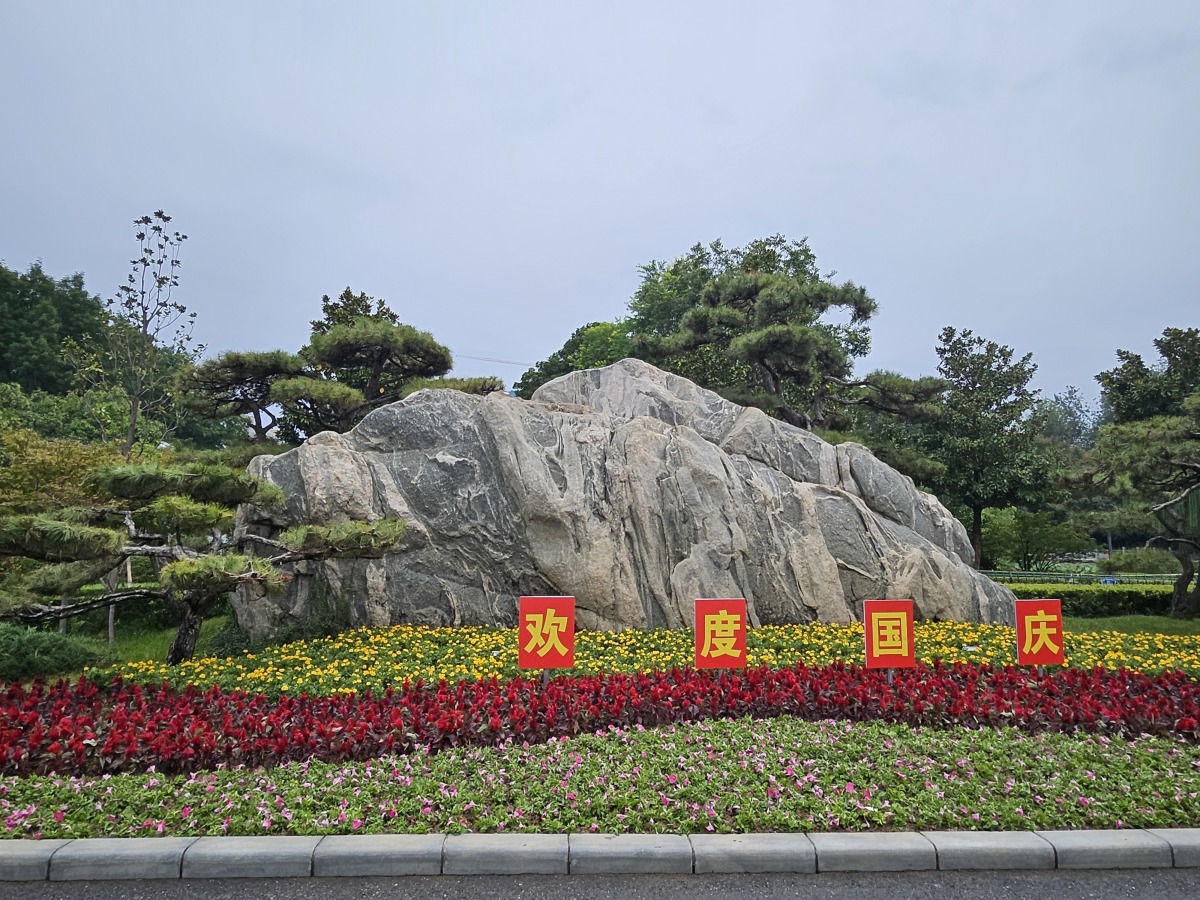 花坛5处,摆放菊花造型2组,特色绿植30余株,栽植各类时令草花2万余盆